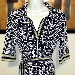 Enfocus Studios Blue and Green Dress Size 8